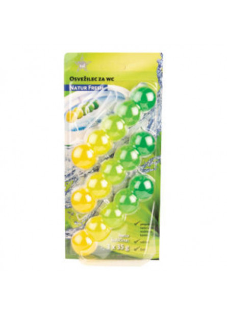 Osvežilec Tuš, 5ball natur fresh, 3x35g